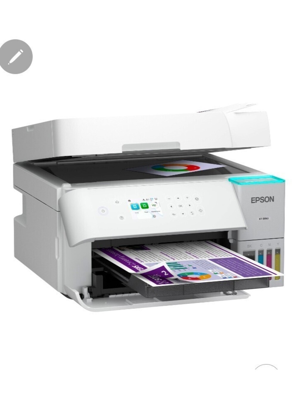 Epson EcoTank ET-3950 Wireless All-in-One Supertank Color Inkjet Printer WiFi